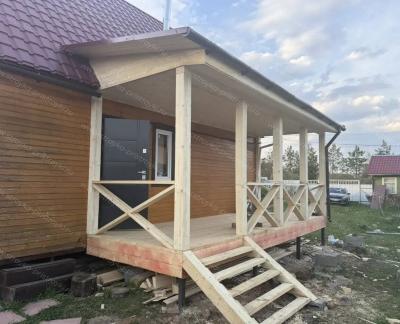 Открытая терраса пристроенная к дому
